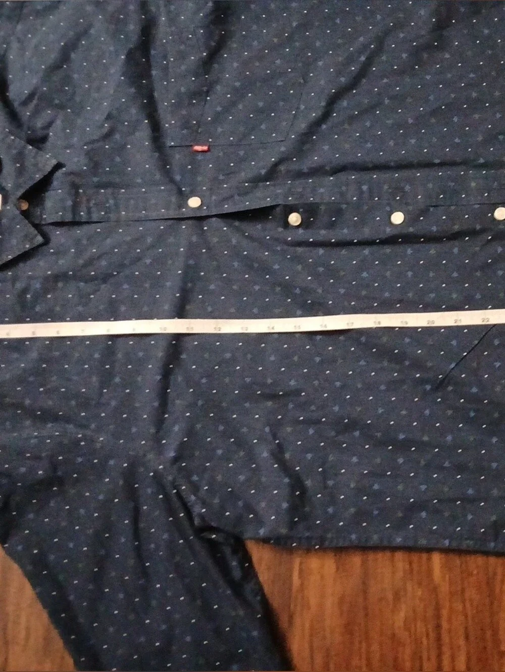 Levi's Men's Dark Blue Micro Dot Button-Down Shirt XL